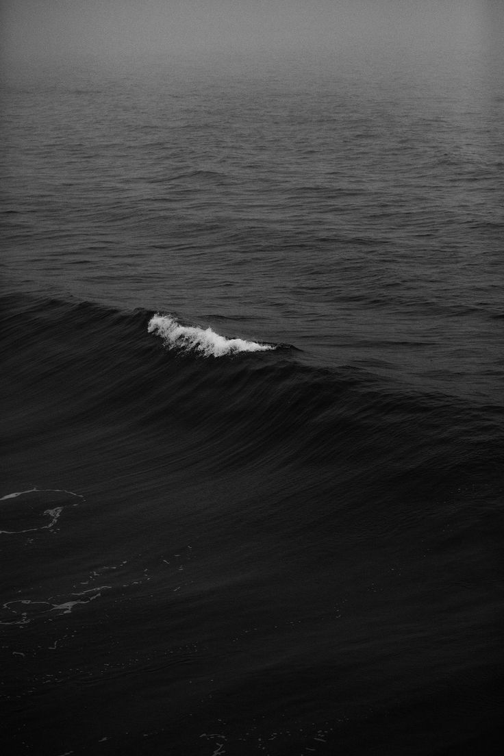 Meer, Welle, Schwarz-Weiß, Minimalistisch, HD, Hintergrundbild fürs Handy