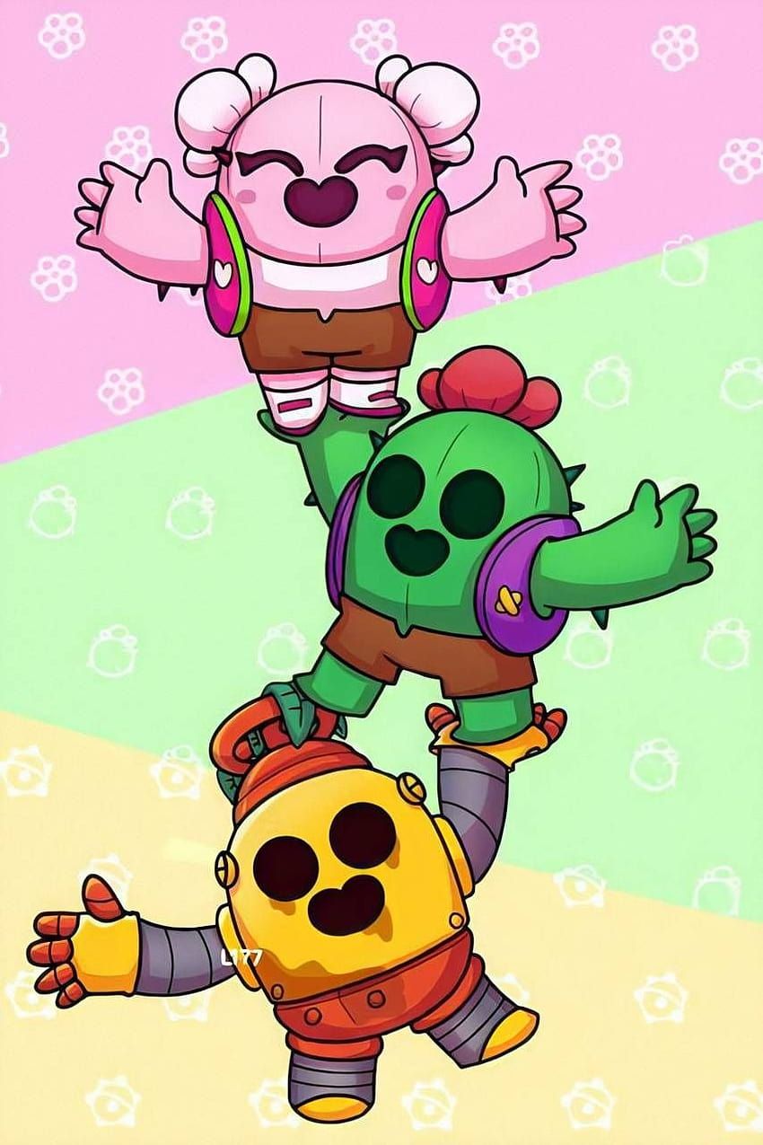 Brawl Stars, Spike (Brawl Stars), Brawler-Turm, Pastell, HD, Handy-Hintergrundbild
