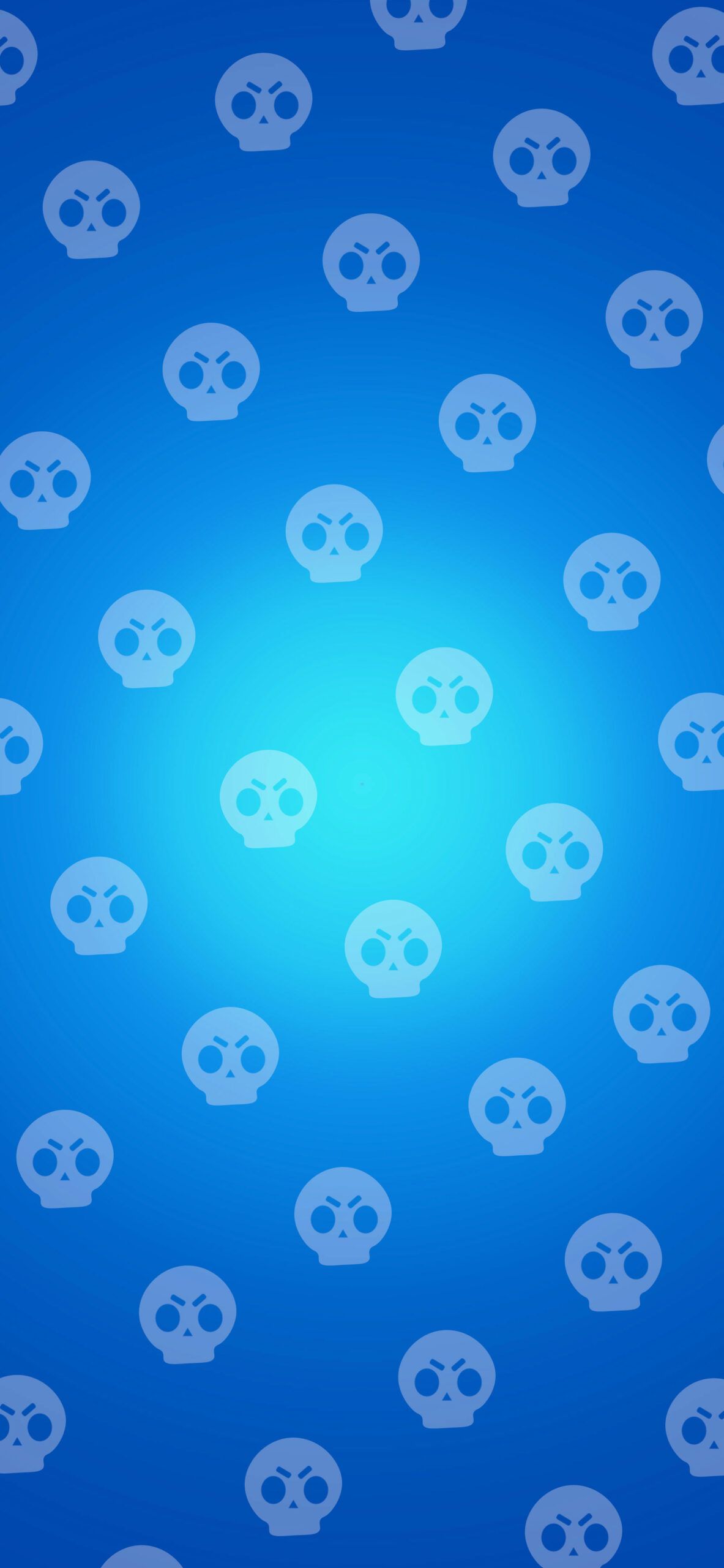 Brawl Stars, Totenkopf-Muster, Blau, Muster, Full HD, Sperrbildschirm fürs iPhone