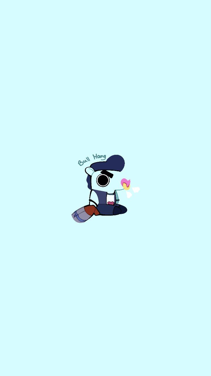 Brawl Stars, Brawler, Hellblau, Minimalistisch, Hintergrundbild für iPhone und Android