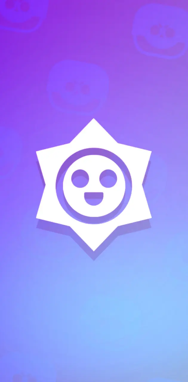 Brawl Stars, Totenkopf-Stern, Logo, Lila, Hochformat, Hintergrundbild fürs Smartphone