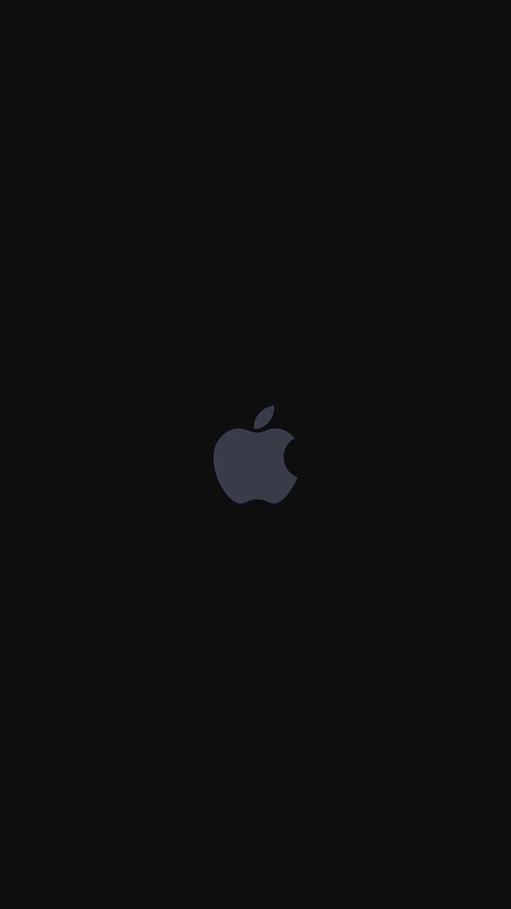 Apple, Apple-Logo, Minimalismus, Dunkelgrau, HD, Hintergrundbild fürs Handy