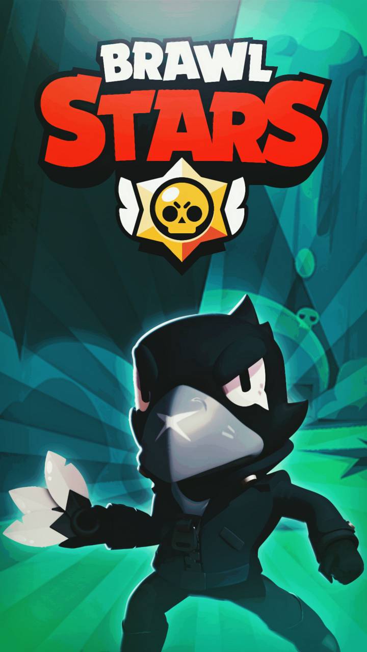 Crow (Brawl Stars), Brawl Stars, Logo, Türkis, HD, Hintergrundbild fürs Handy