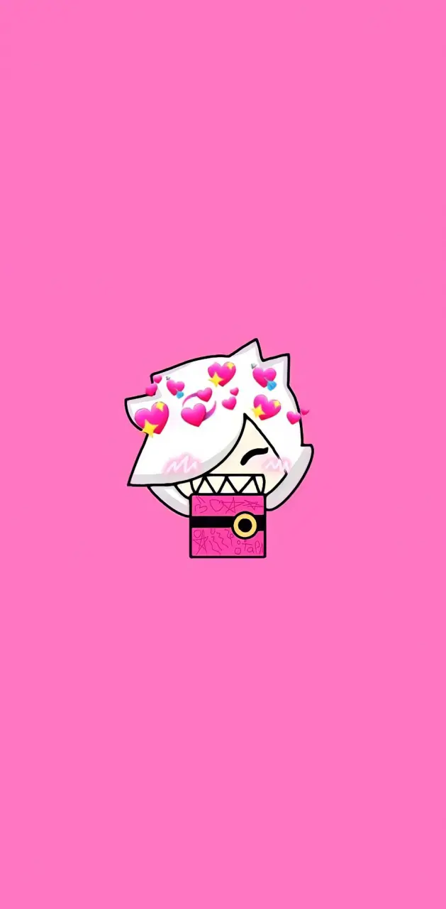 Brawl Stars, Brawler, Pinker Hintergrund, Minimalistisch, Sperrbildschirm fürs iPhone
