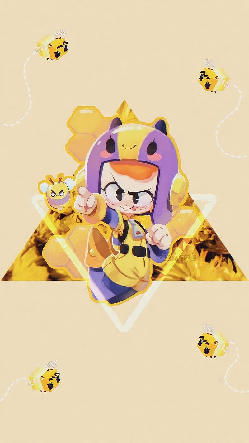 Bea (Brawl Stars), Brawl Stars, Bienen, Waben, HD, Sperrbildschirm fürs iPhone