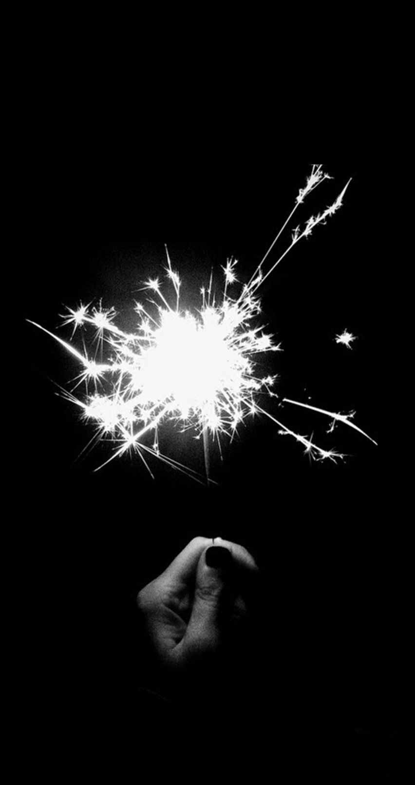 Hand, Funken, Schwarz-Weiß, Minimalismus, HD, Handy-Hintergrund im Hochformat