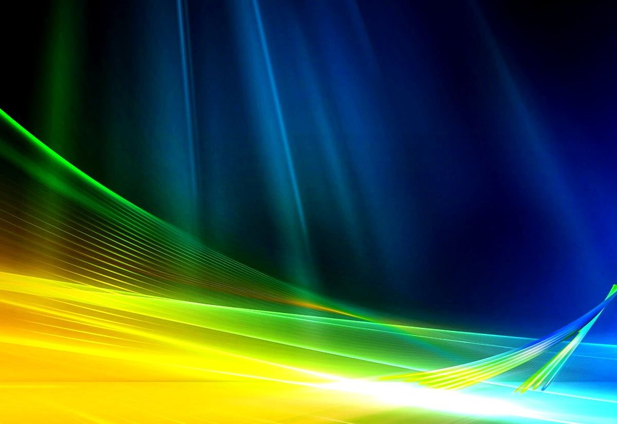 Aurora, Lichtwellen, Dunkelblau, Gelb, Hintergrundbild