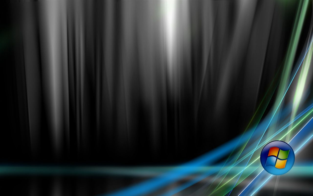 Windows Vista, Startknopf, Schwarz, Lichtstreifen, Blau, HD, MacBook-Hintergrundbild