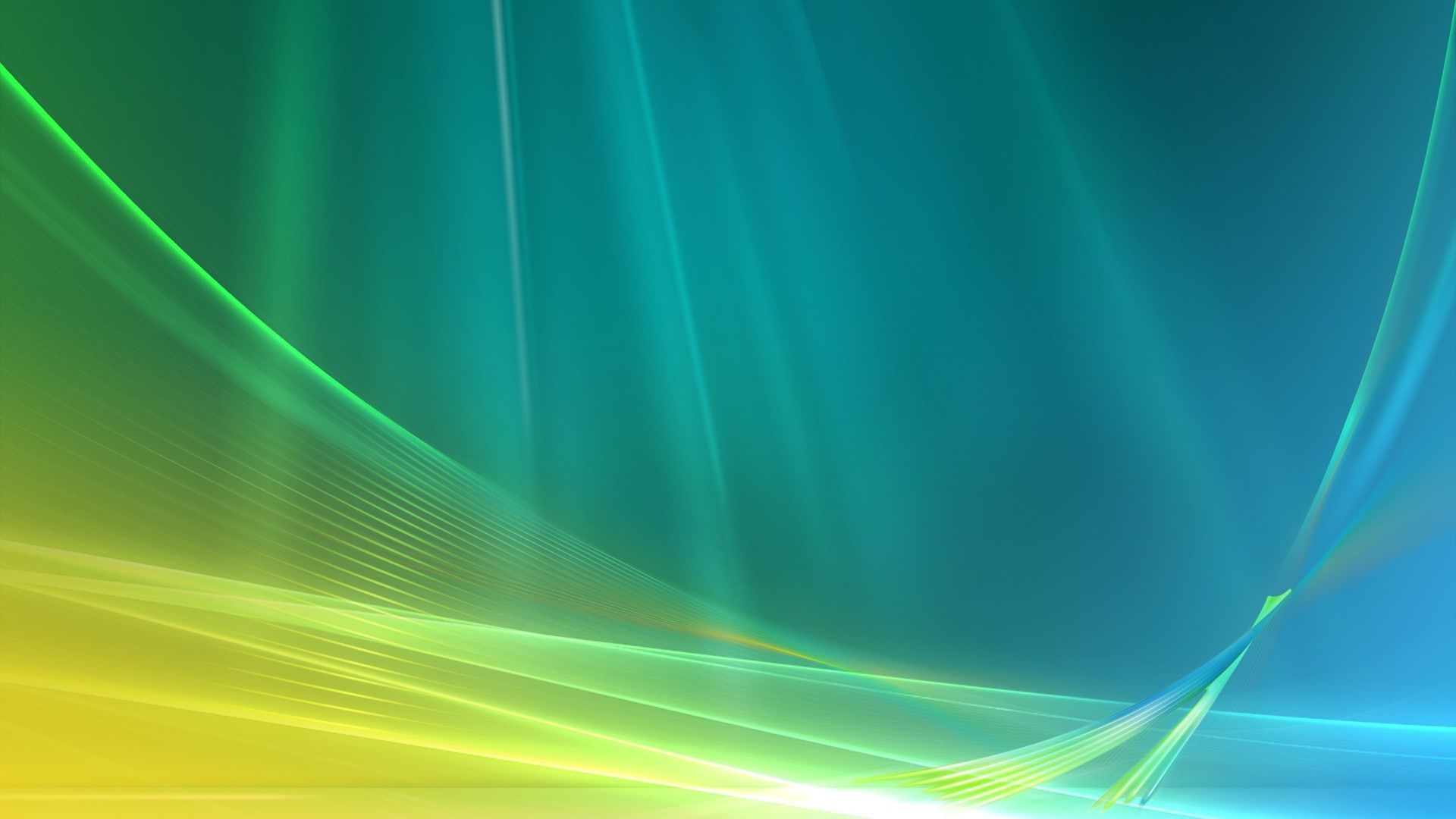 Windows Vista, Aurora, Lichtwellen, Grün, 16:9, Full-HD-Hintergrundbild für den Desktop