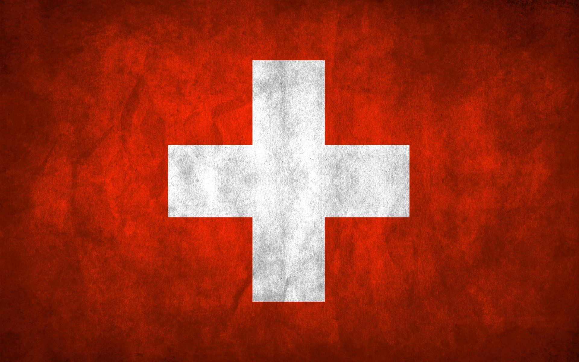 Schweizer Flagge, Schweiz, Schweizerkreuz, Rot, Grunge, 16:10, Full-HD-Hintergrundbild für den Desktop