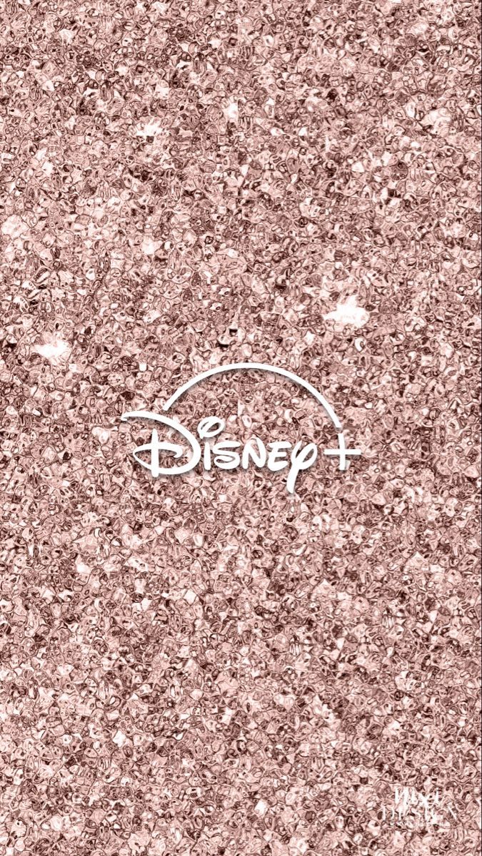 Disney+, Logo, Rosegold-Glitzer, Textur, Hintergrundbild für iPhone und Android