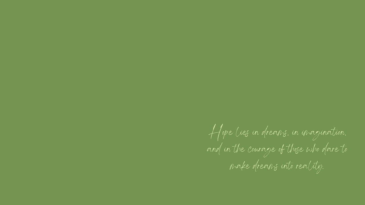 Zitat, Hope lies in dreams, Olivgrün, Handschrift, Minimalistisch, HD, Desktop-Hintergrund
