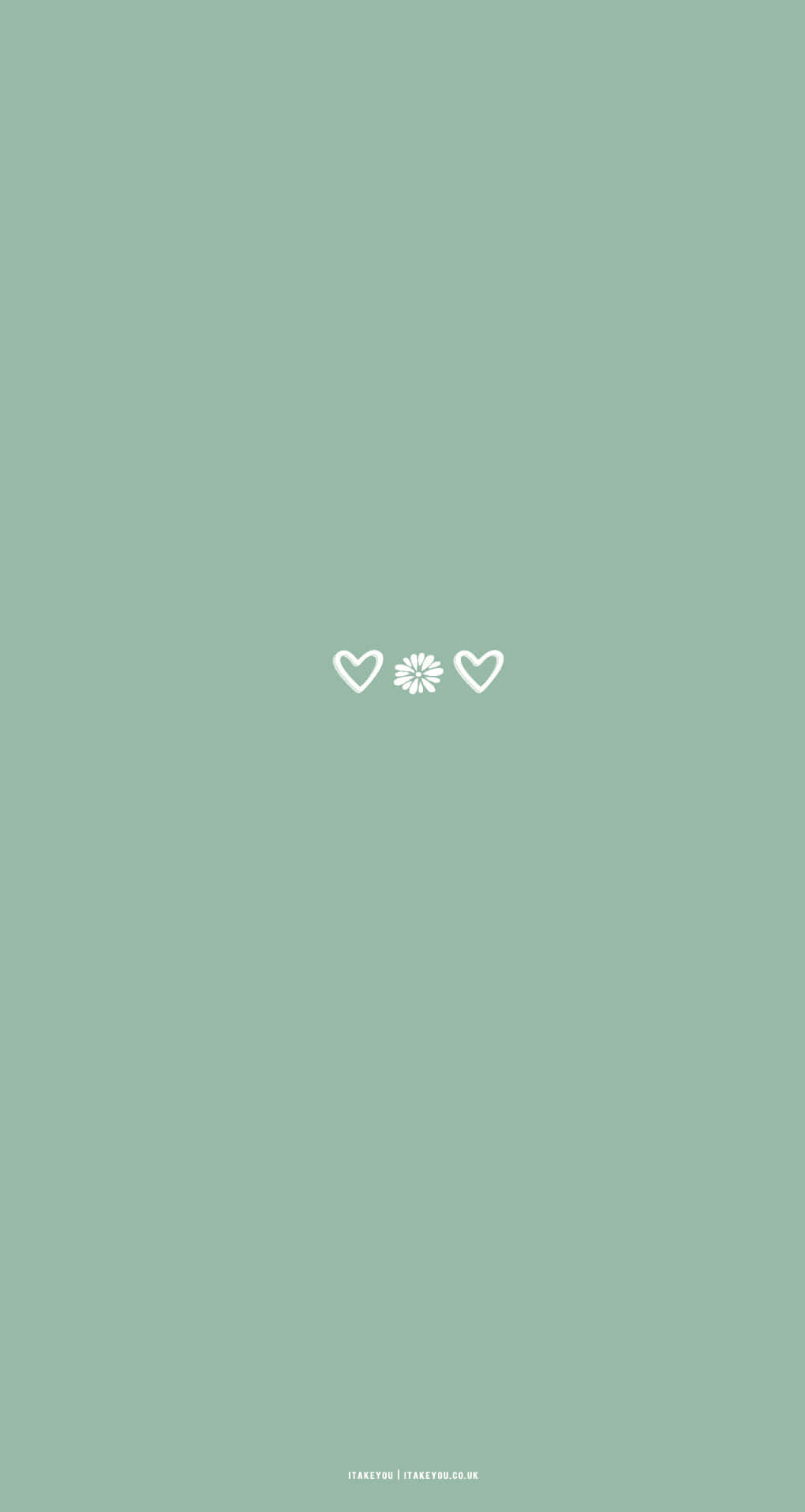 Herzen, Salbeigrün, Minimalistisch, Symbole, HD, Sperrbildschirm fürs iPhone
