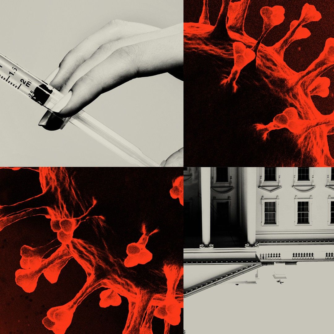 Collage, Laborarbeit, Rote Zellen, Säulen, Wissenschaft, Hintergrundbild fürs Tablet