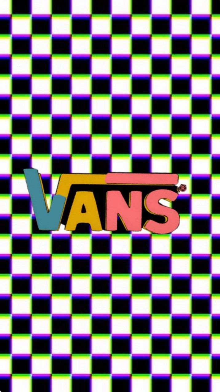 Vans, Schachbrettmuster, Bunt, Retro, Hochformat, Hintergrundbild fürs Smartphone