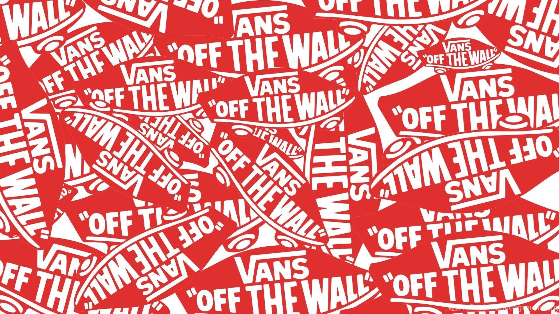Vans, Off The Wall, Muster, Rot, Logo, 1920x1080, Full-HD-Hintergrundbild für PC
