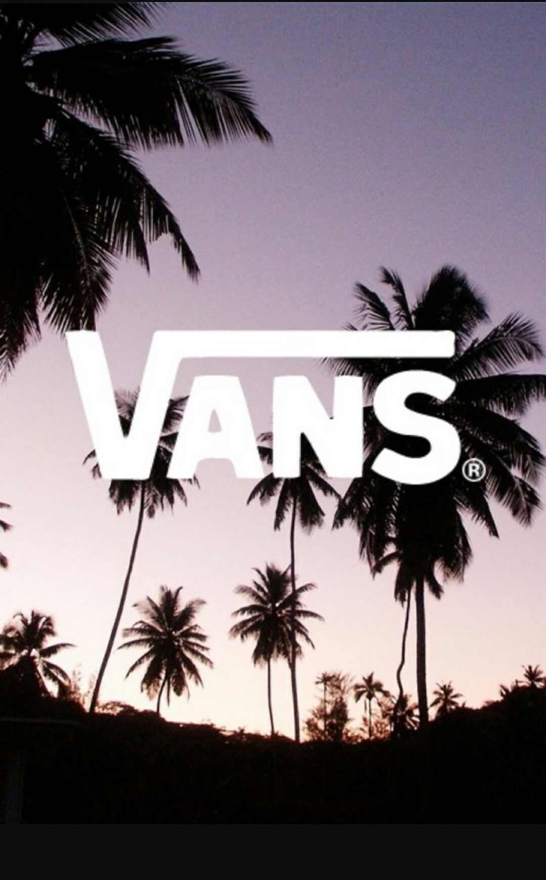 Vans, Vans Logo, Palmen, Silhouette, Dämmerung, Full HD, Sperrbildschirm fürs iPhone
