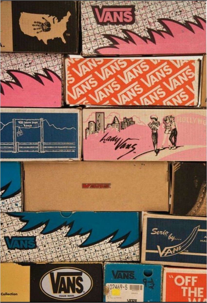 Vans, Schuhkartons, Off The Wall, Stapel, Retro, HD, Hintergrundbild fürs Tablet