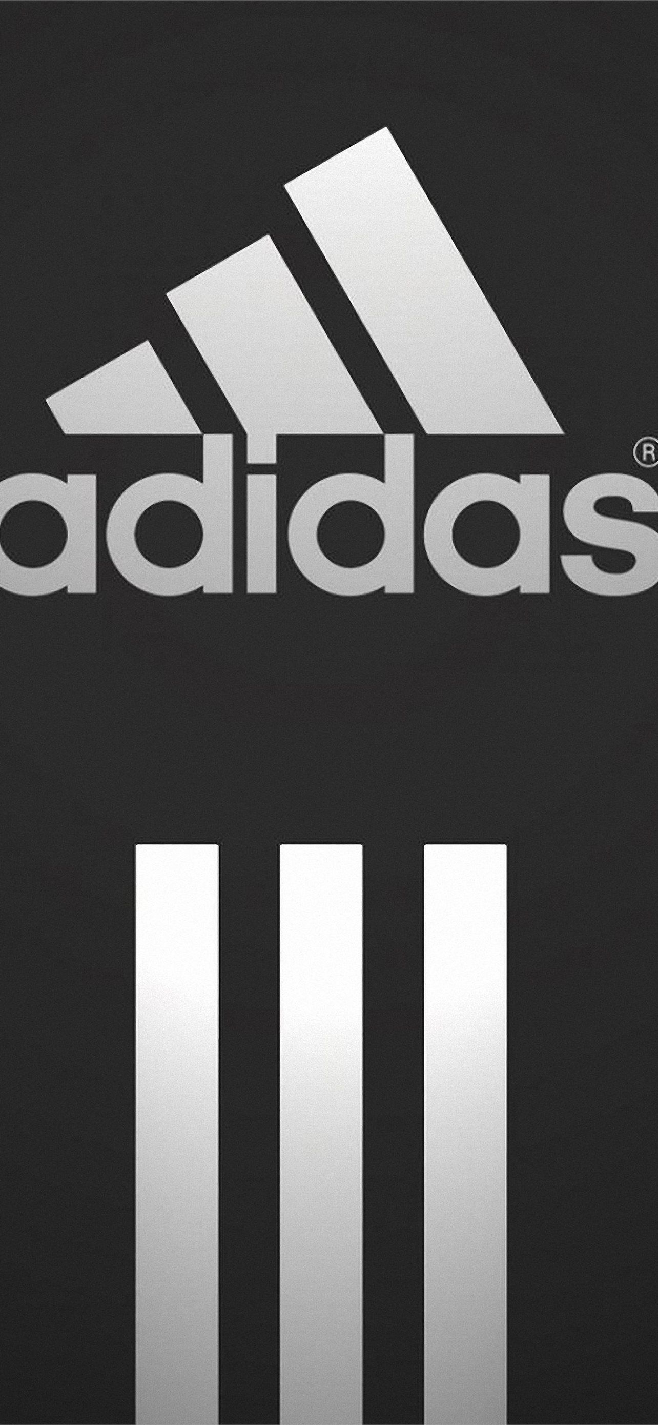 Adidas, Drei-Balken-Logo, Drei Streifen, Schwarz-Weiß, Grau, 1284x2778, Handy-Hintergrund