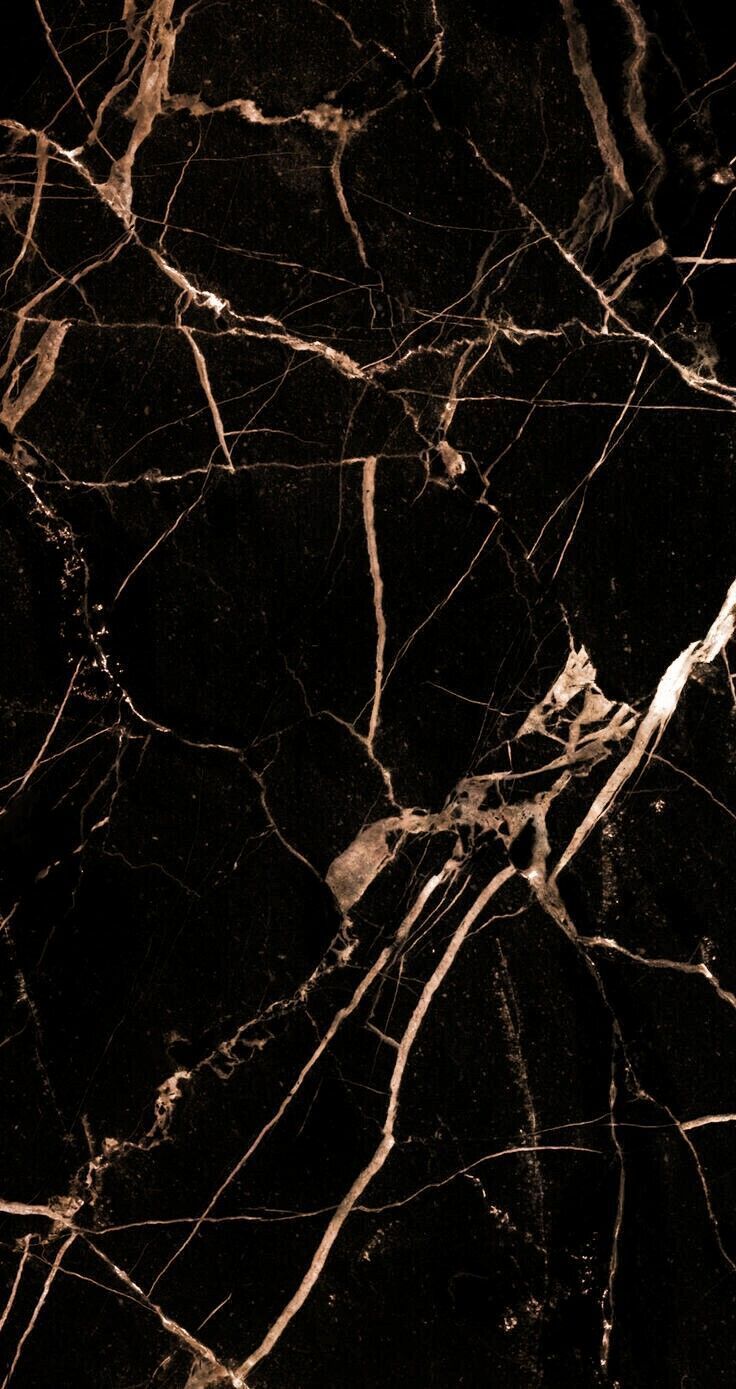 Schwarzer Marmor, Kupferadern, Roségold, Luxus, Textur, HD, Sperrbildschirm fürs iPhone