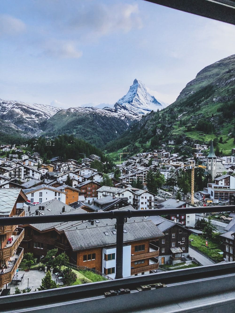 Zermatt, Matterhorn, Balkon, Bergdorf, Ausblick, HD, iPad-Hintergrundbild