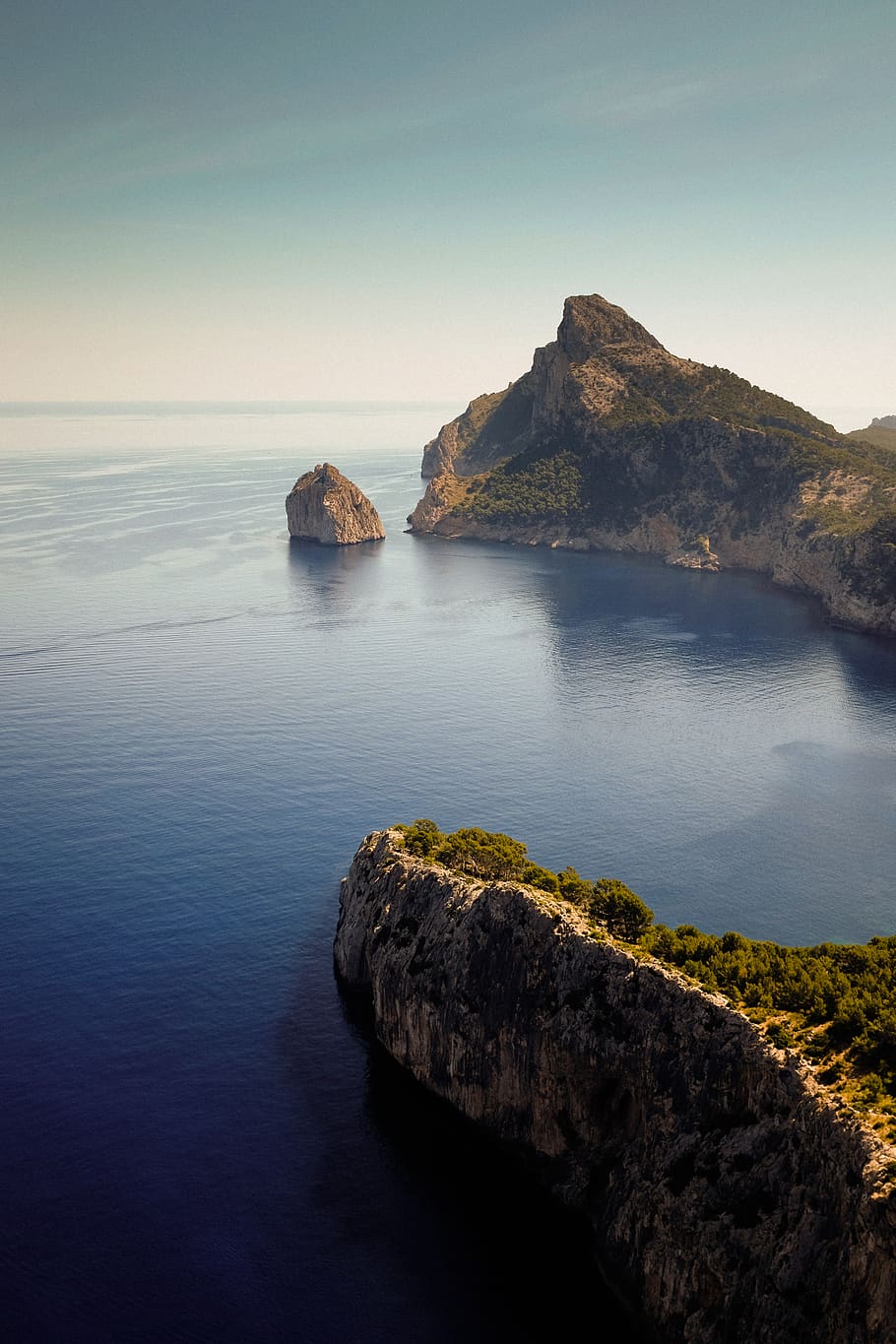 Cap de Formentor, Mallorca, Felsinsel, Steilküste, Meer, Luftaufnahme, HD, Handy-Hintergrund
