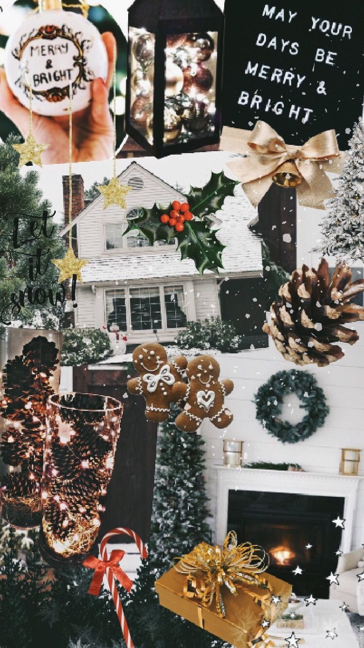 Collage, Tannenzapfen, Lichterkette, Kranz, Gemütlich, HD, Hintergrundbild fürs Handy