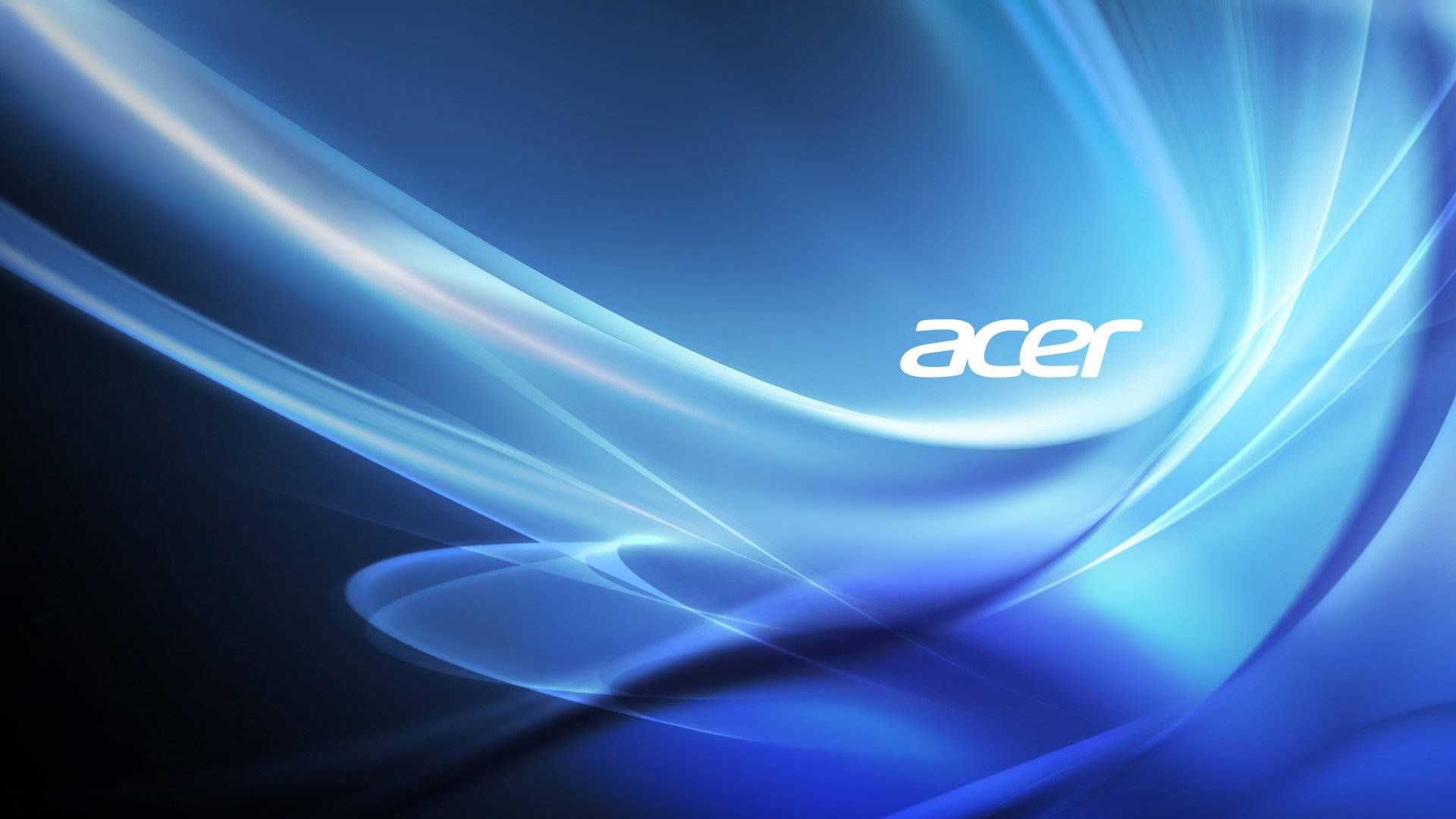Acer, Acer-Logo, Lichtwellen, Abstrakt, Blauer Hintergrund, Full HD Wallpaper