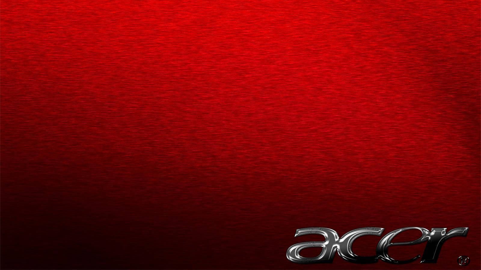Acer, Chromlogo, Textur, Roter Hintergrund, Minimalistisch, HD Wallpaper