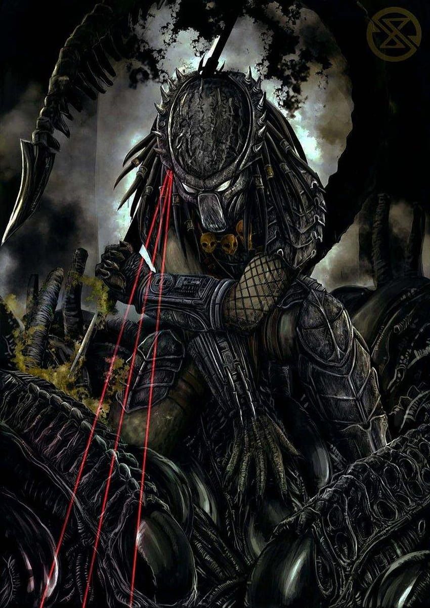 Predator, Dschungel, Laservisier, Illustration, Hintergrundbild für iPad und Tablet