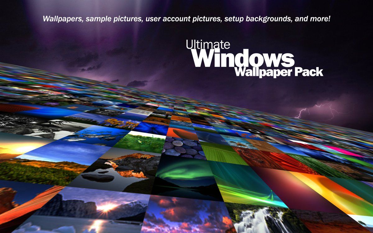Ultimate Windows Wallpaper Pack, Collage, Landschaften, Schwarz, Hintergrund