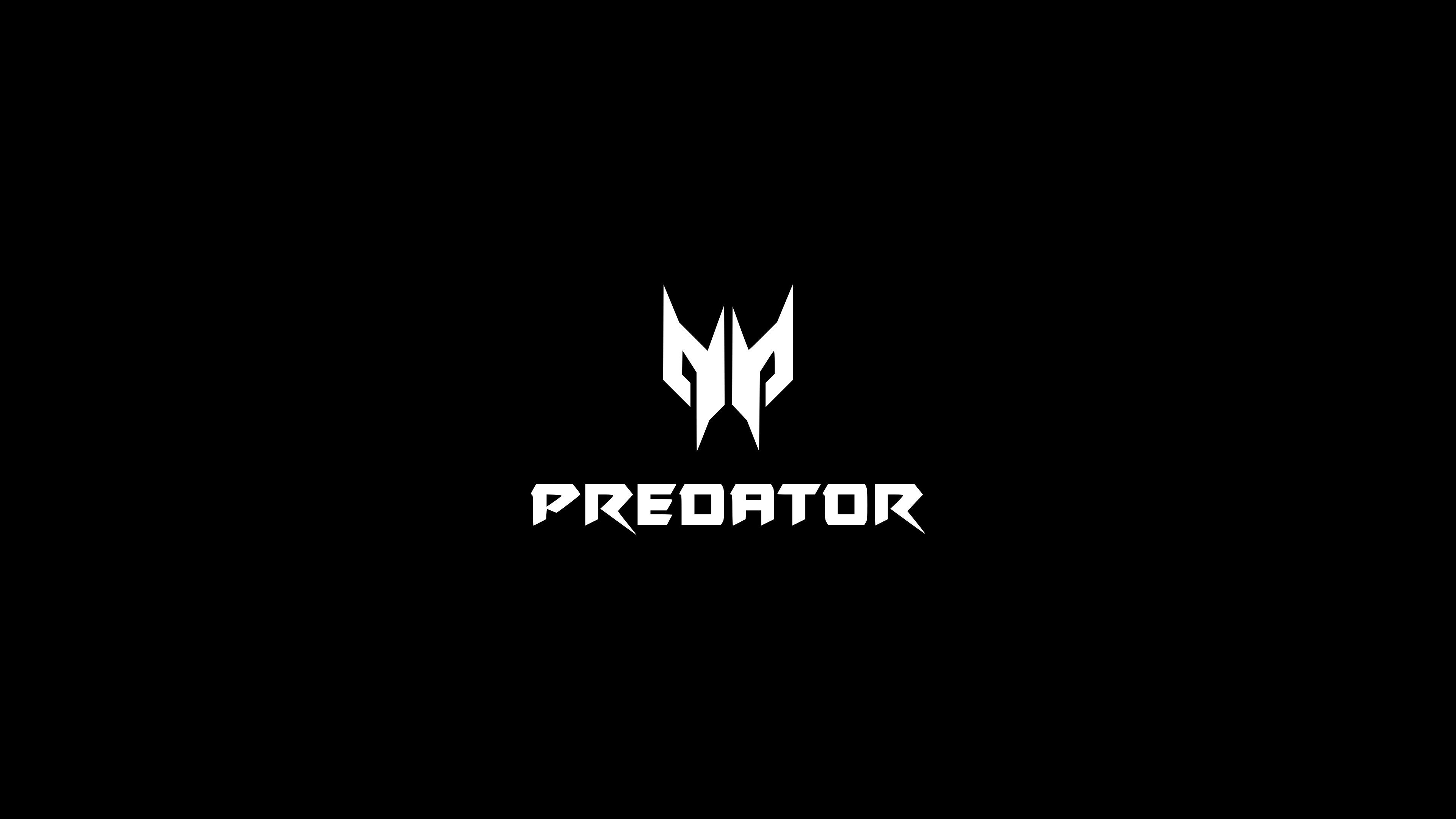 Acer Predator, Logo, Schwarzer Hintergrund, Gaming, Minimalistisch, 4K Wallpaper