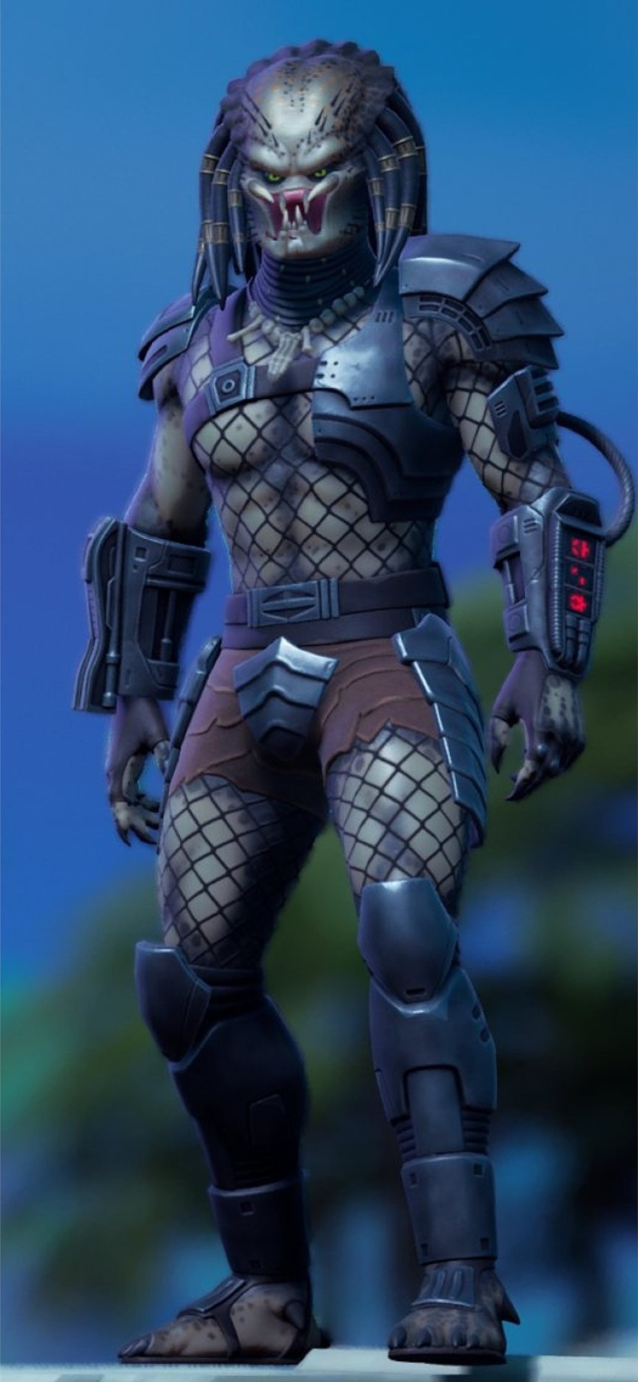 Predator, Ganzkörper, Blau, Rüstung, Figur, Full HD, Handy-Hintergrund im Hochformat