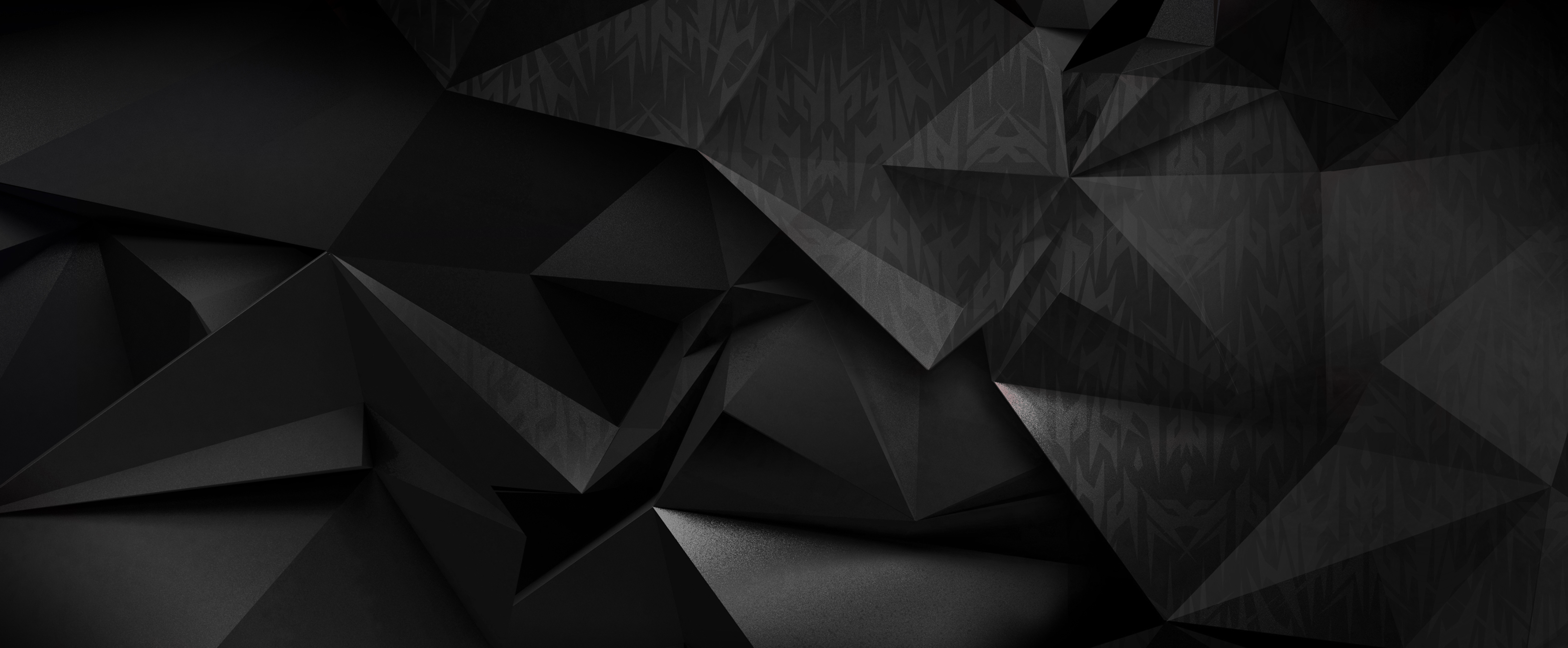 Polygone, Schwarz, Geometrisch, Abstrakt, Acer Predator, 4K, PC-Hintergrundbild