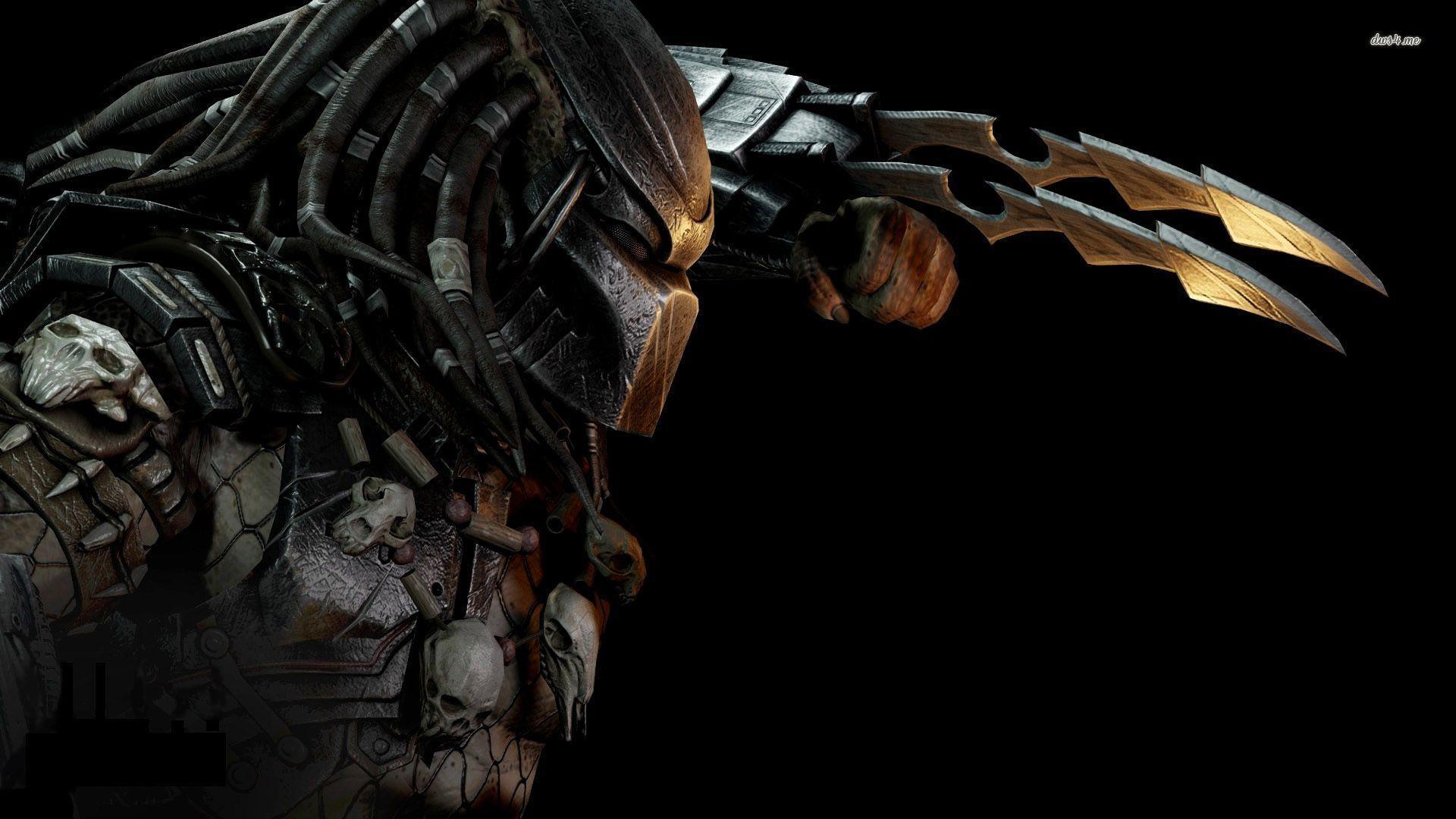 Predator, Handgelenkklingen, Schwarzer Hintergrund, Rüstung, Full HD Wallpaper