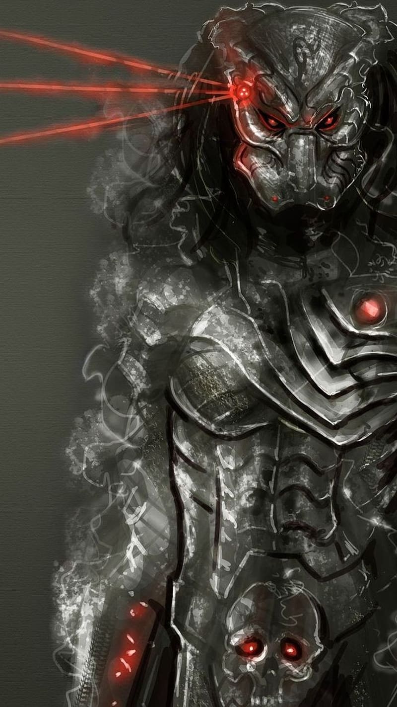 Predator, Laservisier, Rote Laser, Rüstung, Grau, HD, Handy-Hintergrund im Hochformat
