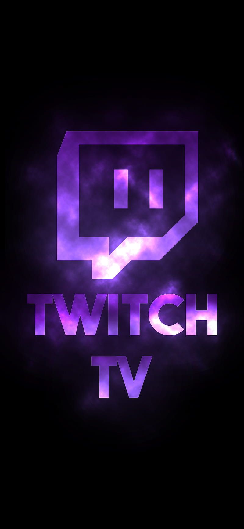 Twitch, Twitch TV, Neon-Logo, Schwarzer Hintergrund, HD, Sperrbildschirm fürs iPhone
