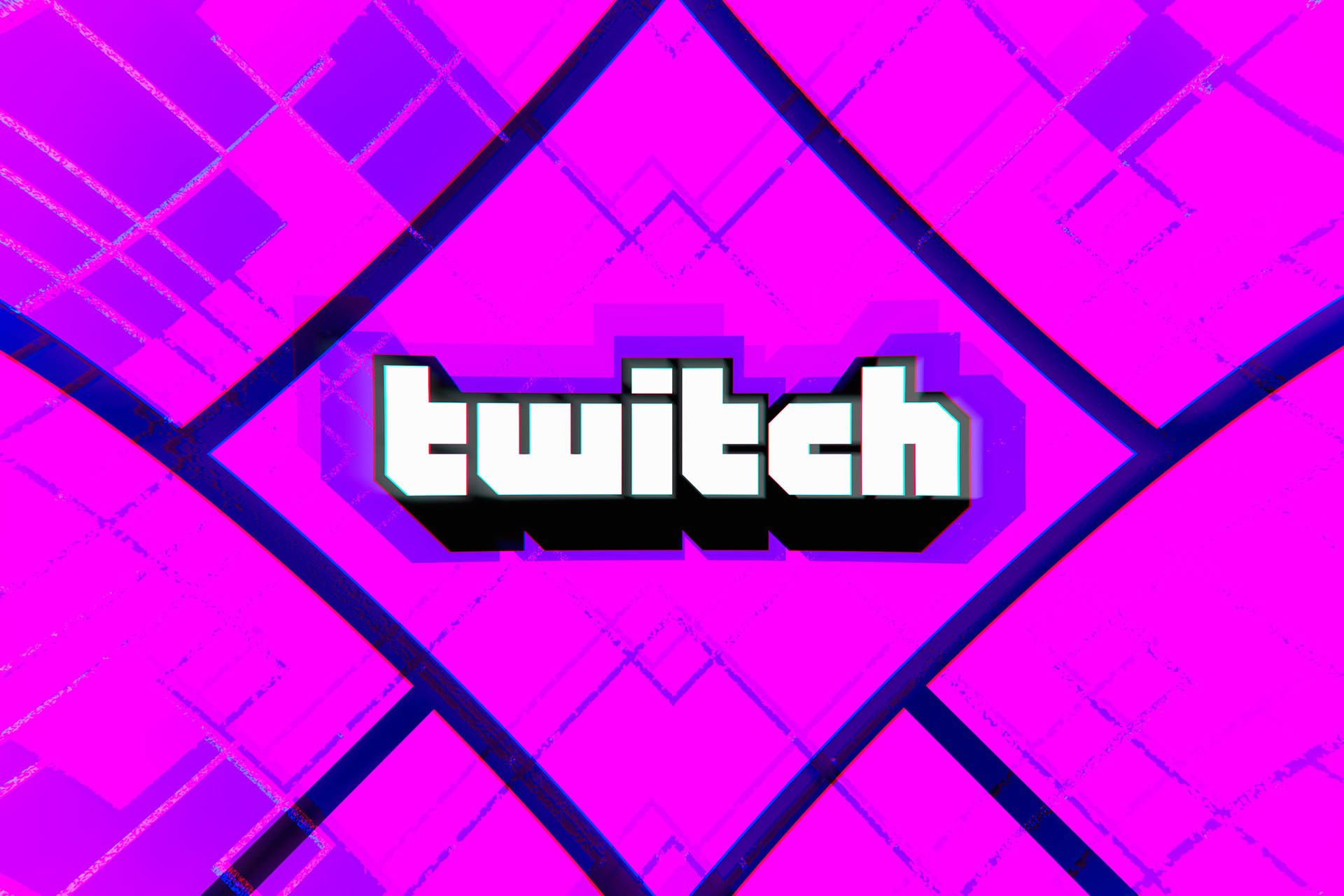 Twitch, Schriftzug, Magenta, Geometrisch, Full HD, Desktop-Hintergrund für Windows