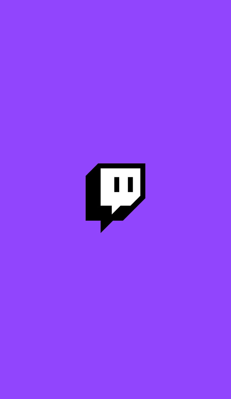 Twitch, Glitch-Logo, Lila, Minimalistisch, HD, Hintergrundbild fürs Handy