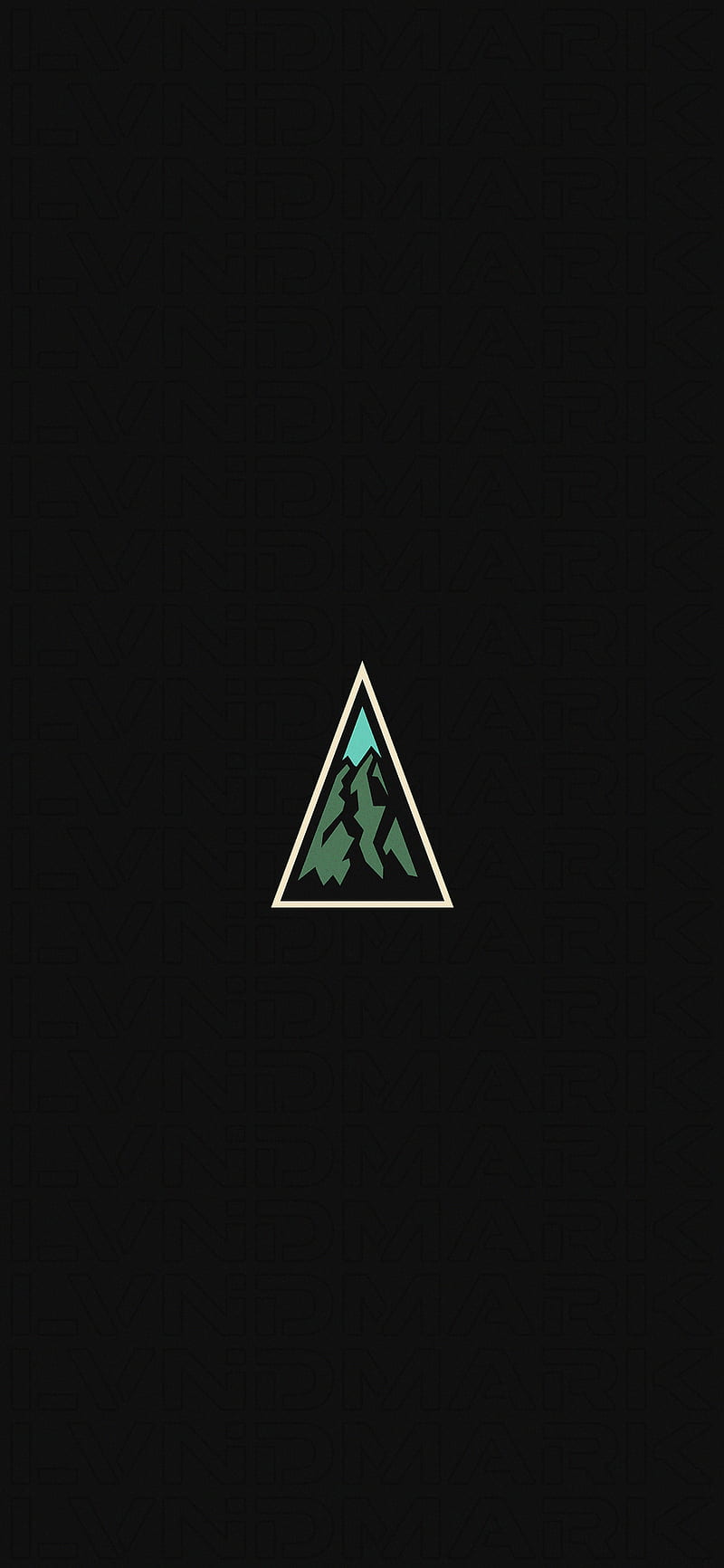 Dreieck-Logo, Schwarzer Hintergrund, Minimalistisch, HD, Sperrbildschirm fürs iPhone