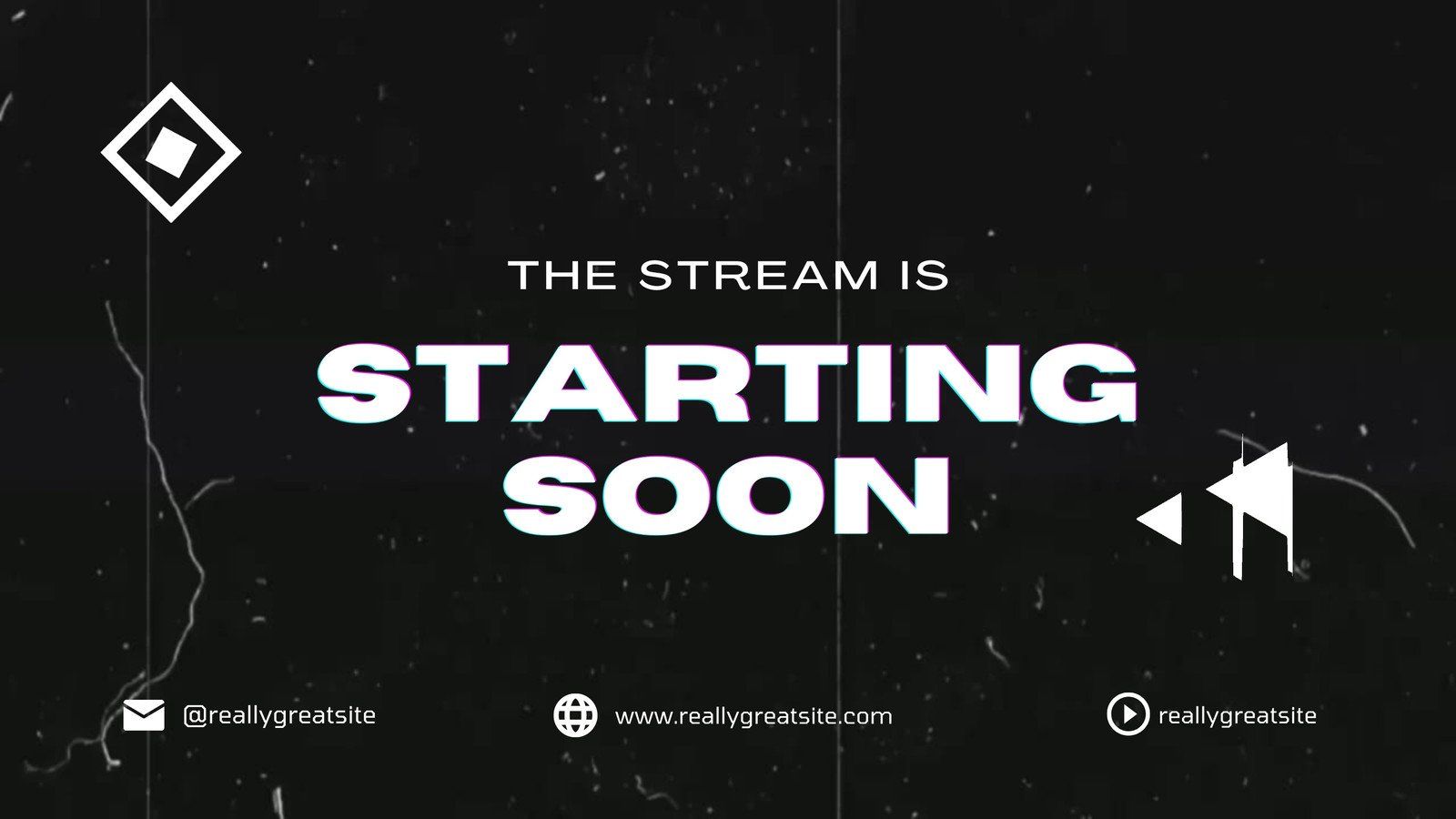 The Stream is Starting Soon, Stream-Overlay, Schwarz, Typografie, HD, Desktop-Hintergrund