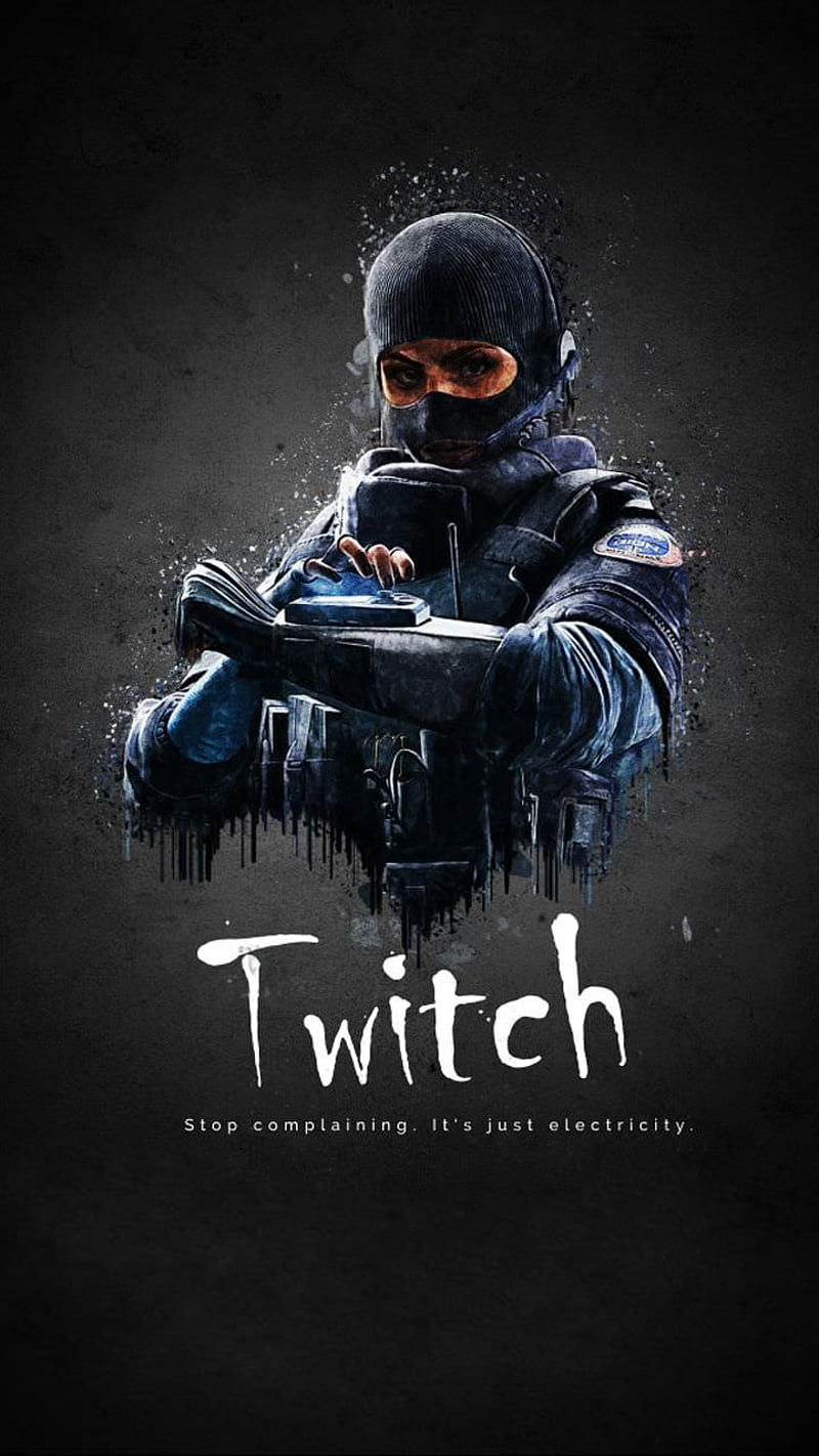 Twitch, Soldat, Maske, Dunkel, HD, Handy-Hintergrund im Hochformat