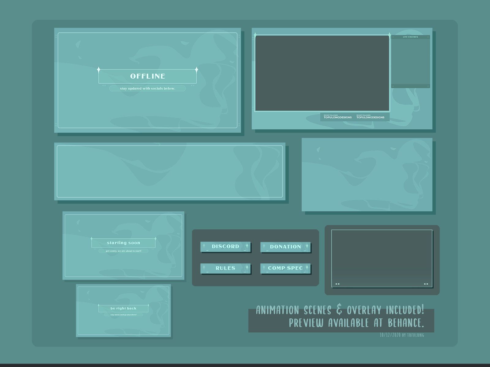 Stream-Overlay, Vorlage, Webcam-Rahmen, Petrol, HD, iPad-Hintergrundbild