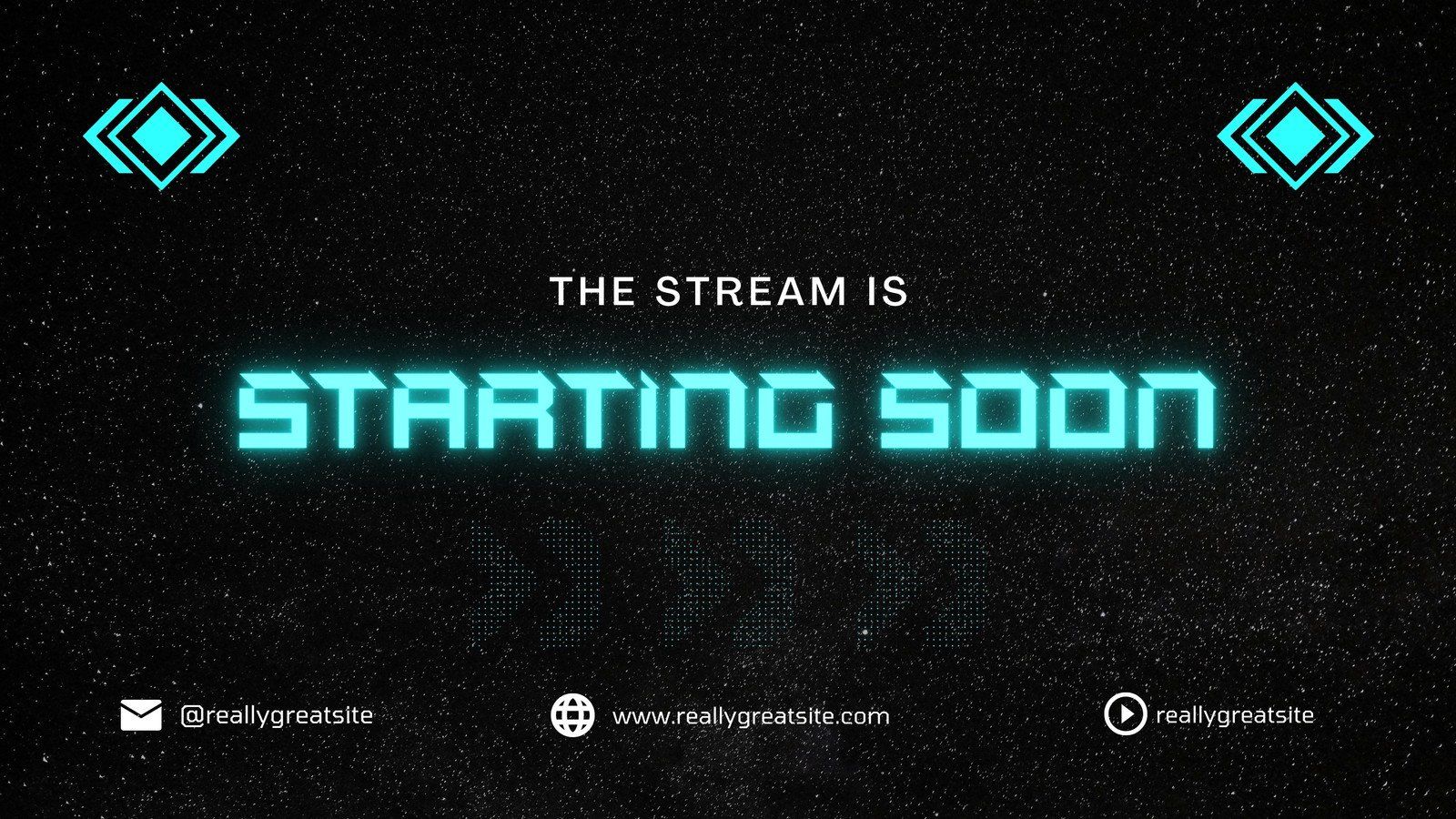 The Stream is Starting Soon, Neon, Türkis, Stream-Overlay, HD-Hintergrundbild für PC