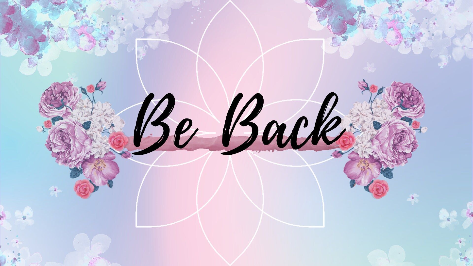 Be Back, Blumen, Pastell, Mandala, 16:9, Full-HD-Hintergrundbild für den Desktop