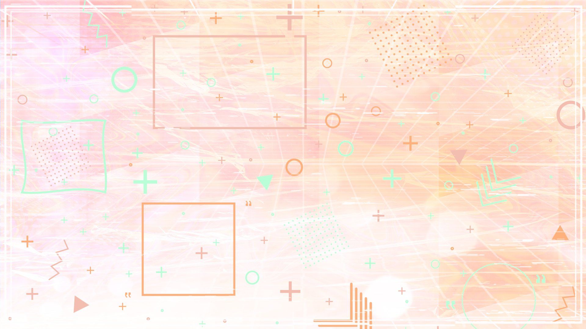 Pastell, Geometrische Formen, Memphis-Stil, Abstrakt, 16:9, Full-HD-Hintergrundbild für den Desktop