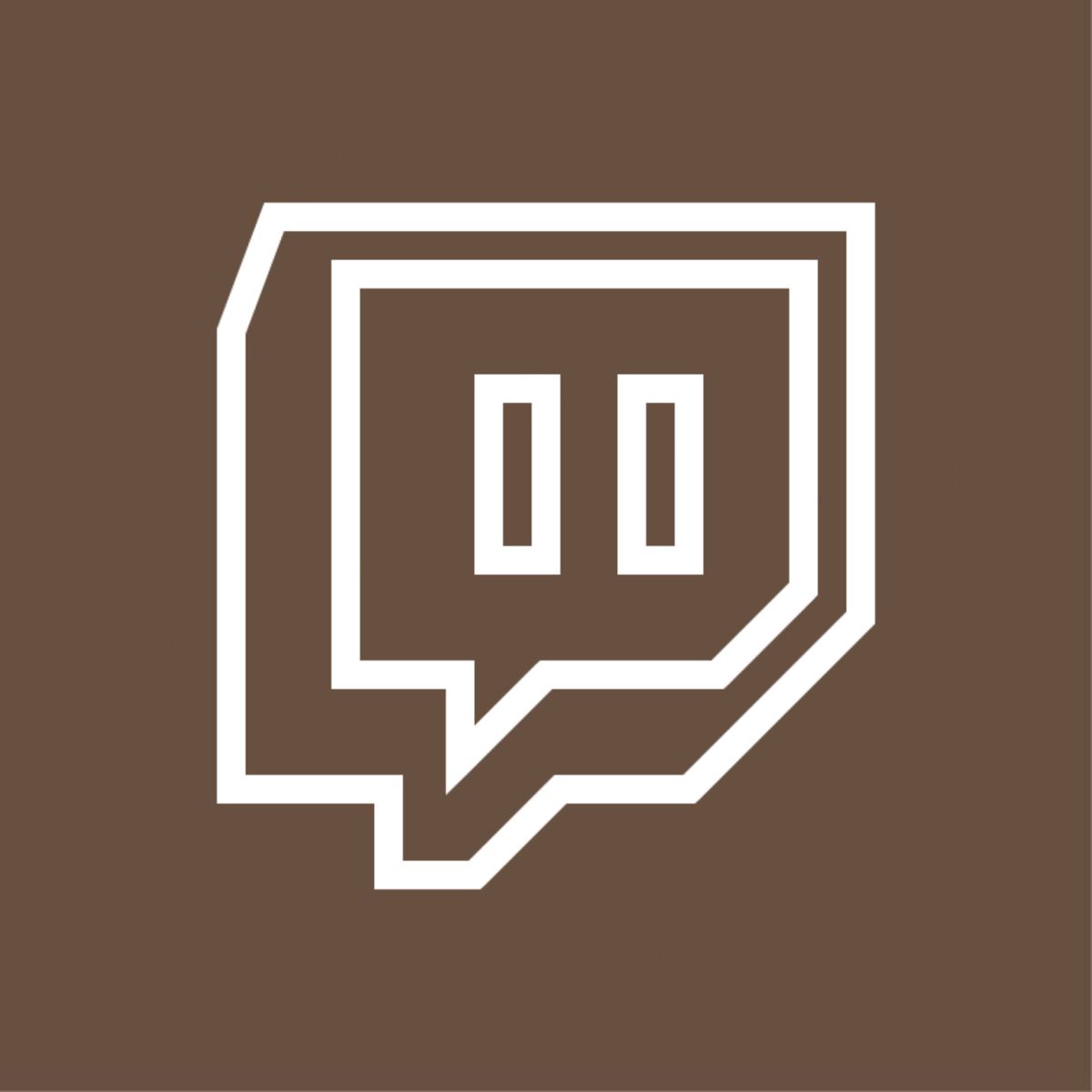 Twitch, Logo, Braun, Minimalistisch, Hintergrundbild für iPad und Tablet