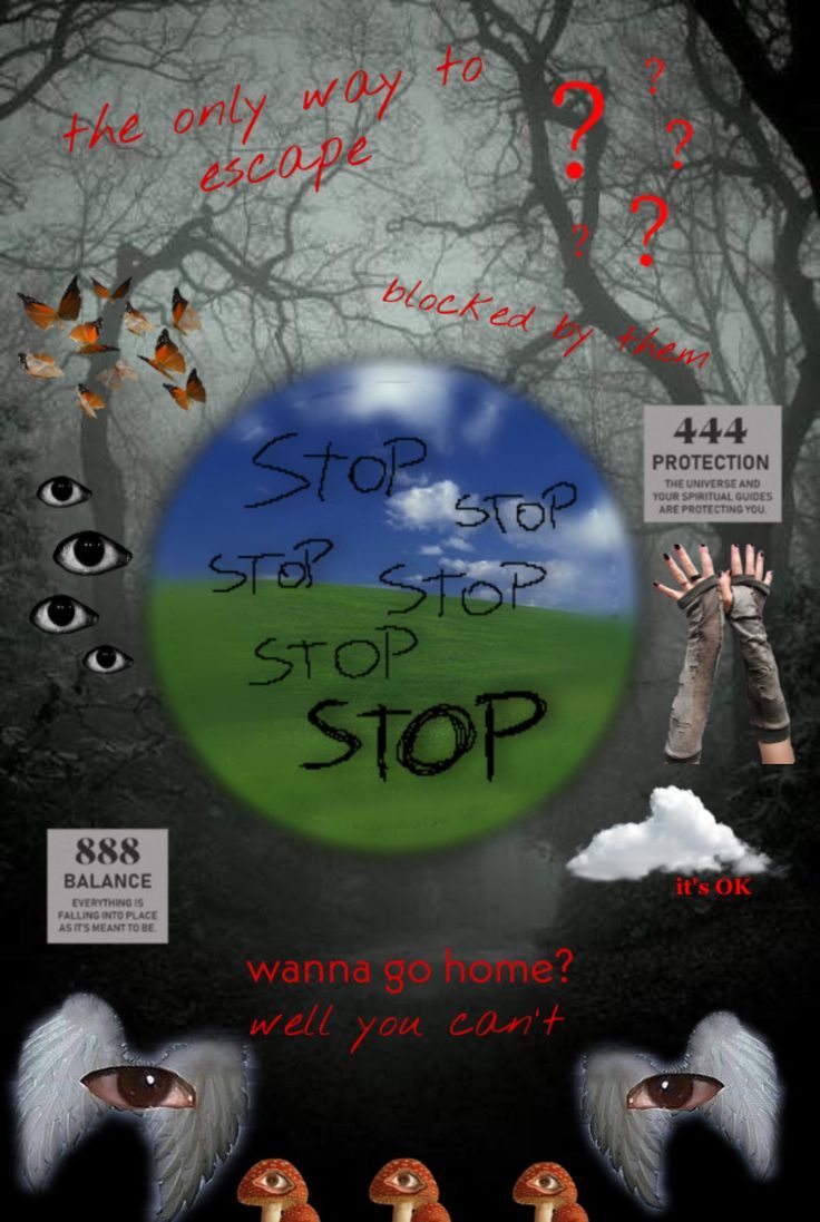 Collage, Stop-Schild, Augen, Horror, Unheimlich, HD, Hintergrundbild fürs Tablet