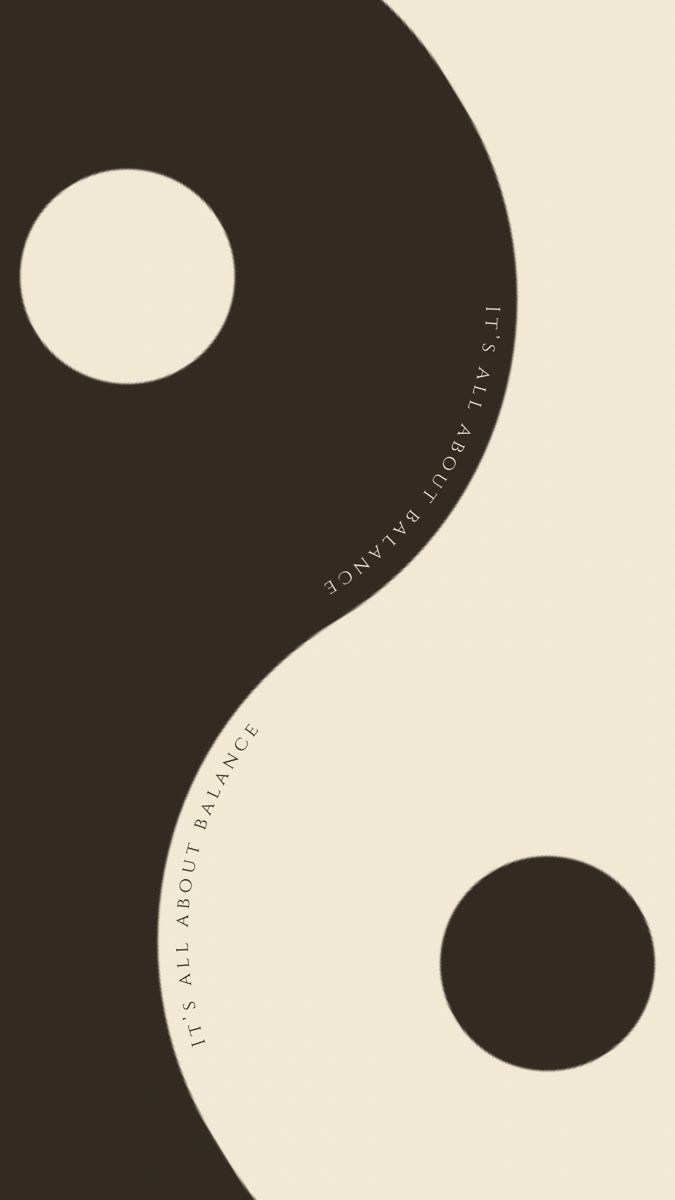 Yin und Yang, Beige, Dunkelbraun, Nahaufnahme, Minimalistisch, Hintergrundbild fürs Handy