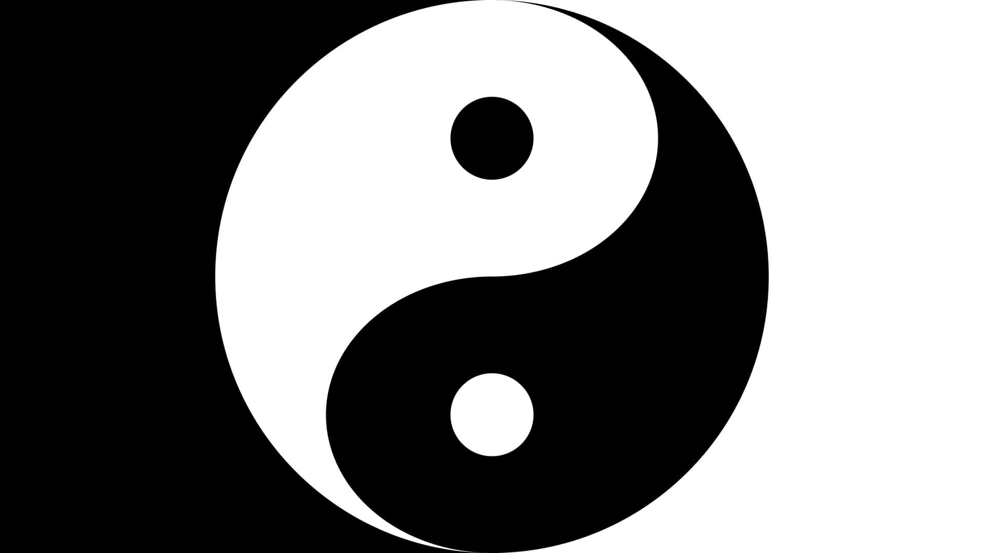 Yin-Yang-Symbol, Schwarz-Weiß, Kontrast, Klassisch, Full HD, Desktop-Hintergrund für Windows